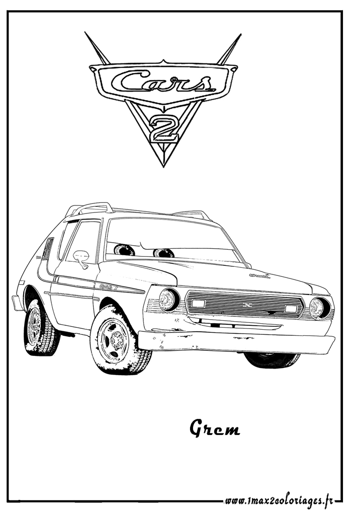 Download Cars 2 free to color for children - Cars 2 Kids Coloring Pages