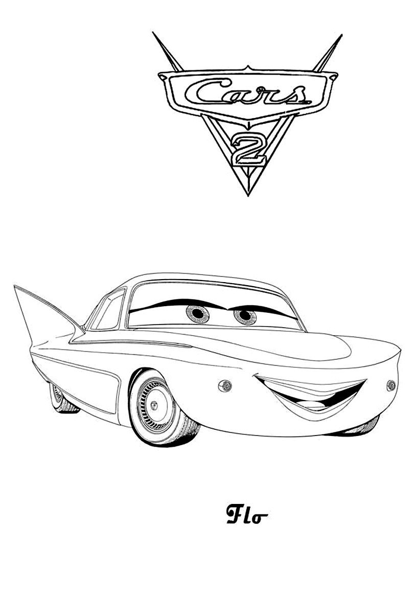Download Cars 2 to color for children - Cars 2 Kids Coloring Pages