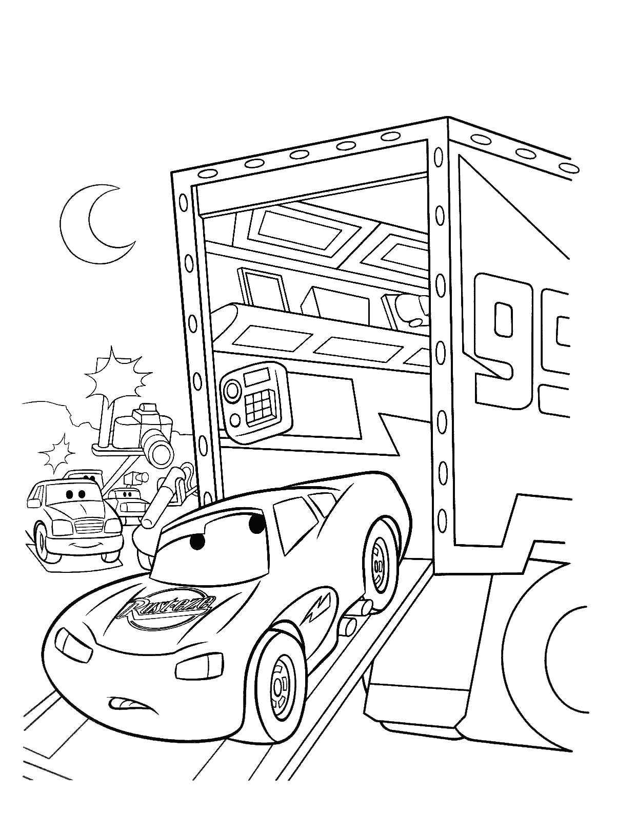 Car Coloring Page Easy - 68+ SVG File for DIY Machine