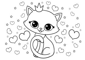 Cat Jpg Download And Coloring Png Files - Cute Coloring Pages Cat,Anime Cat  Png - free transparent png images - pngaaa.com