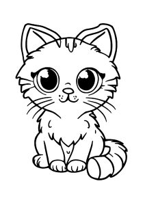 Cats - Free printable Coloring pages for kids