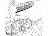 Chimpanzees In Space Coloring Pages for Kids