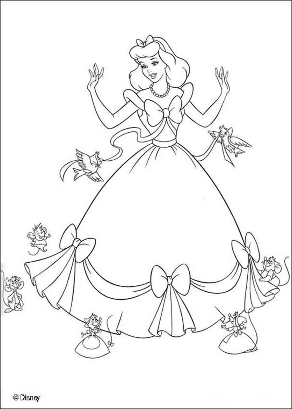 Download Cinderella for children - Cinderella Kids Coloring Pages