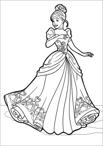 coloring pages of cinderella