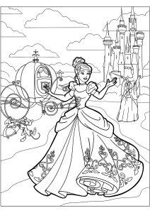 coloring pages of cinderella