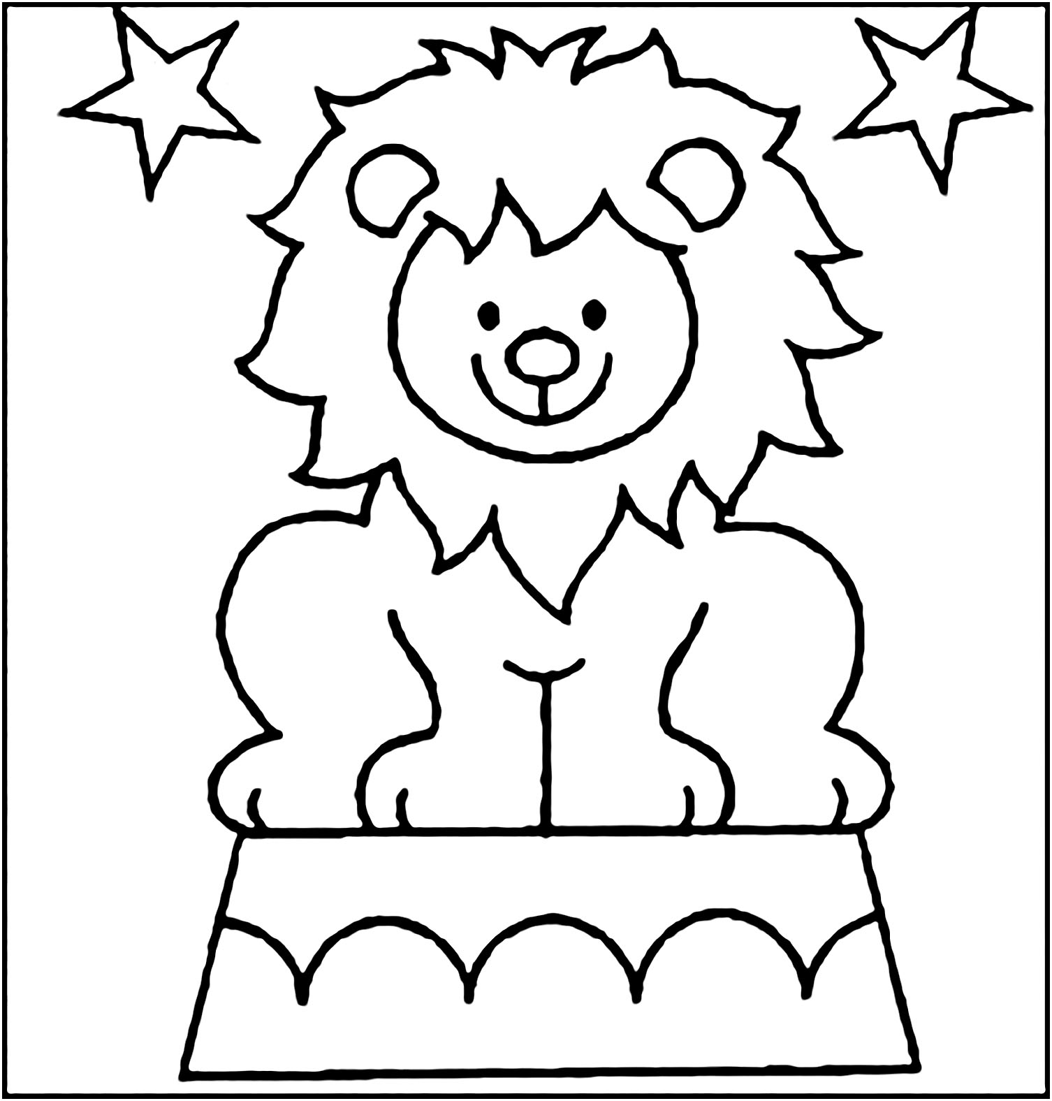 circus animal coloring pages for kids