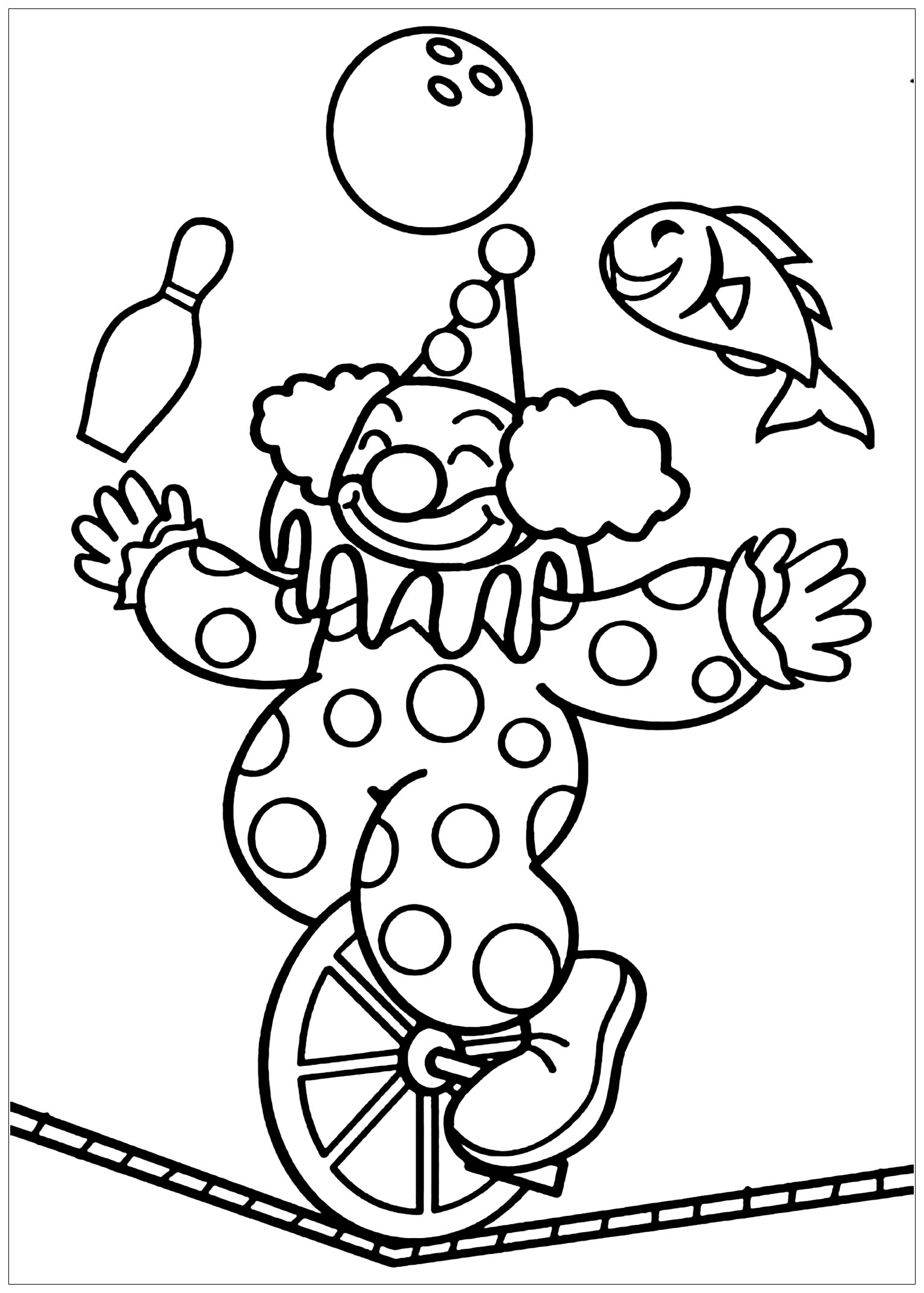 Circus Coloring Pages For Kids - Circus Kids Coloring Pages