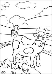 Cow - Free printable Coloring pages for kids