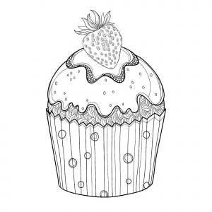 Cupcake with many details