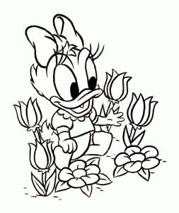 baby daisy duck coloring page