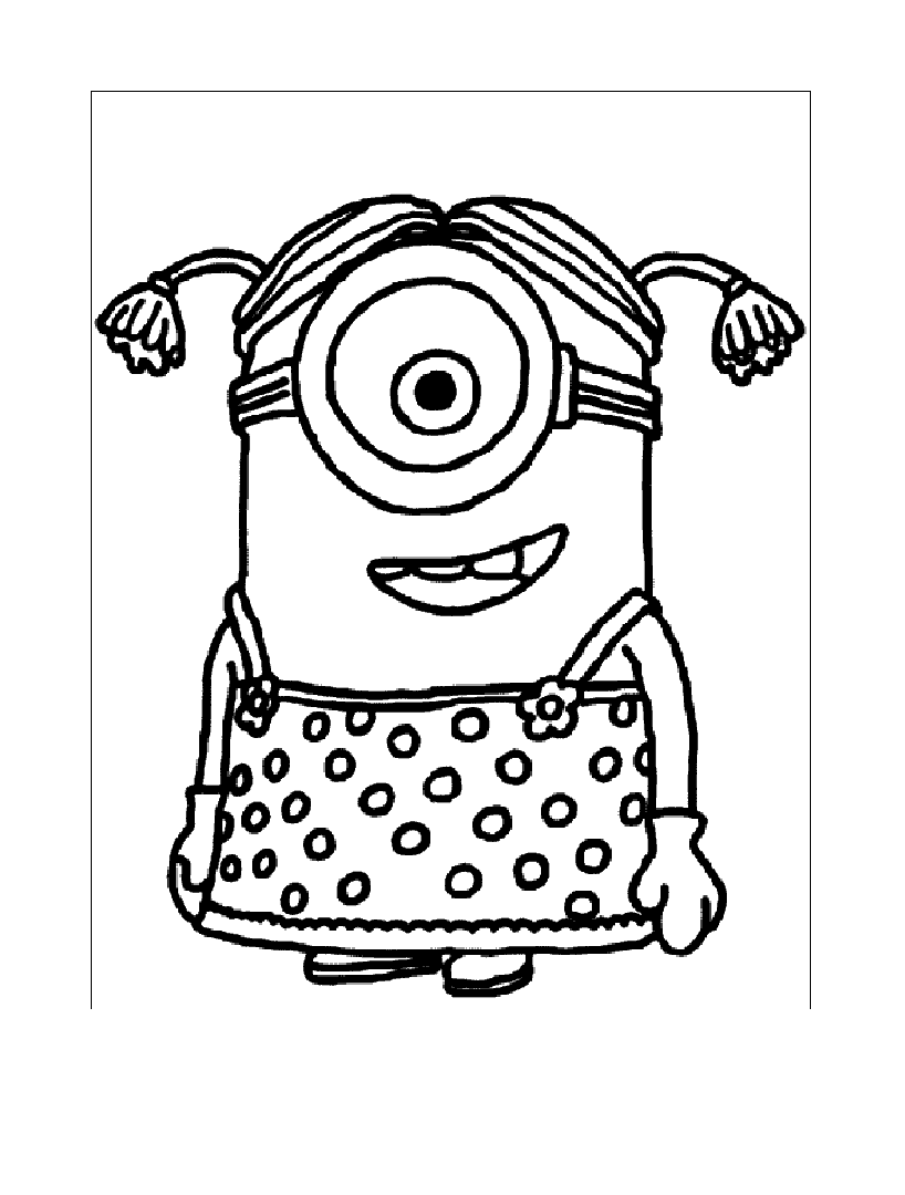 despicable me girls coloring page