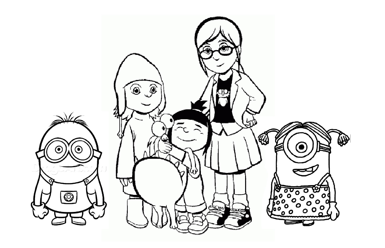 despicable me 2 minions drawing