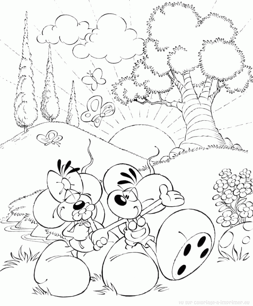 Free Diddl drawing to download and color - Diddl Kids Coloring Pages