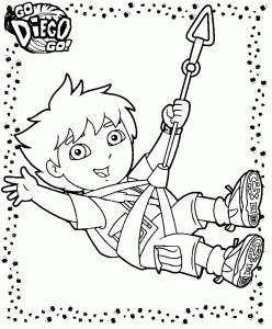Diego - Free printable Coloring pages for kids