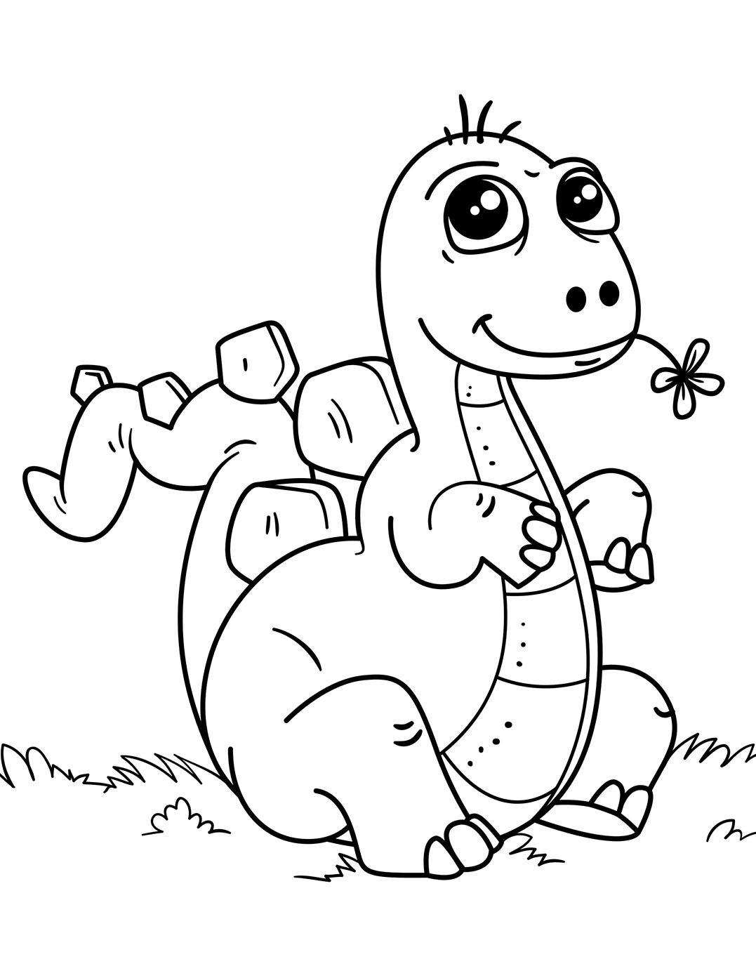 Simple Dinosaur Coloring Pages - Home Design Ideas