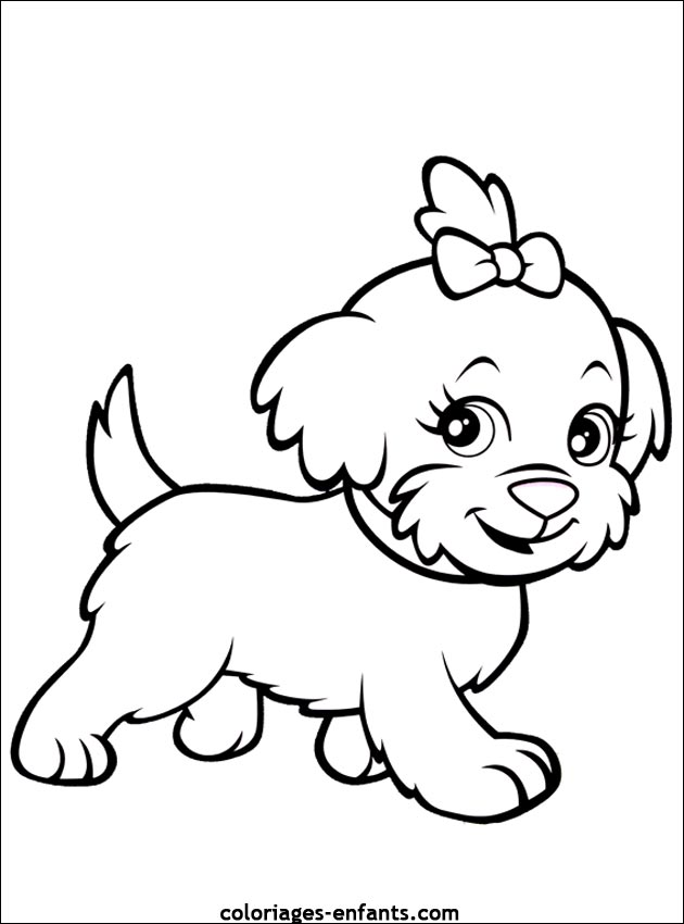 Download Dog For Kids Cute Little Dog Dogs Kids Coloring Pages