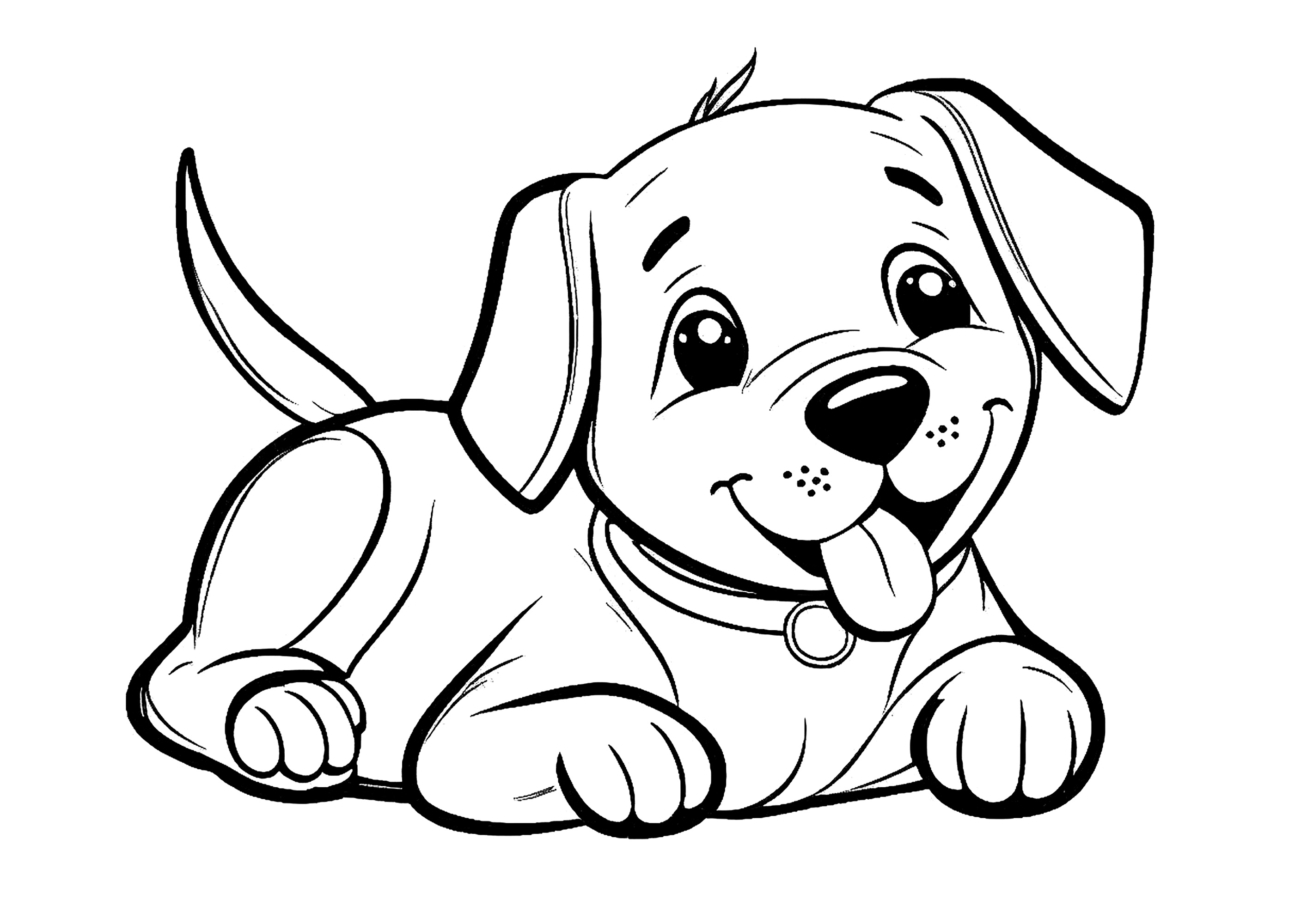 easy drawings of dogs for kids