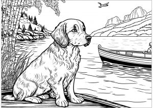 coloring pages of cats and dogs