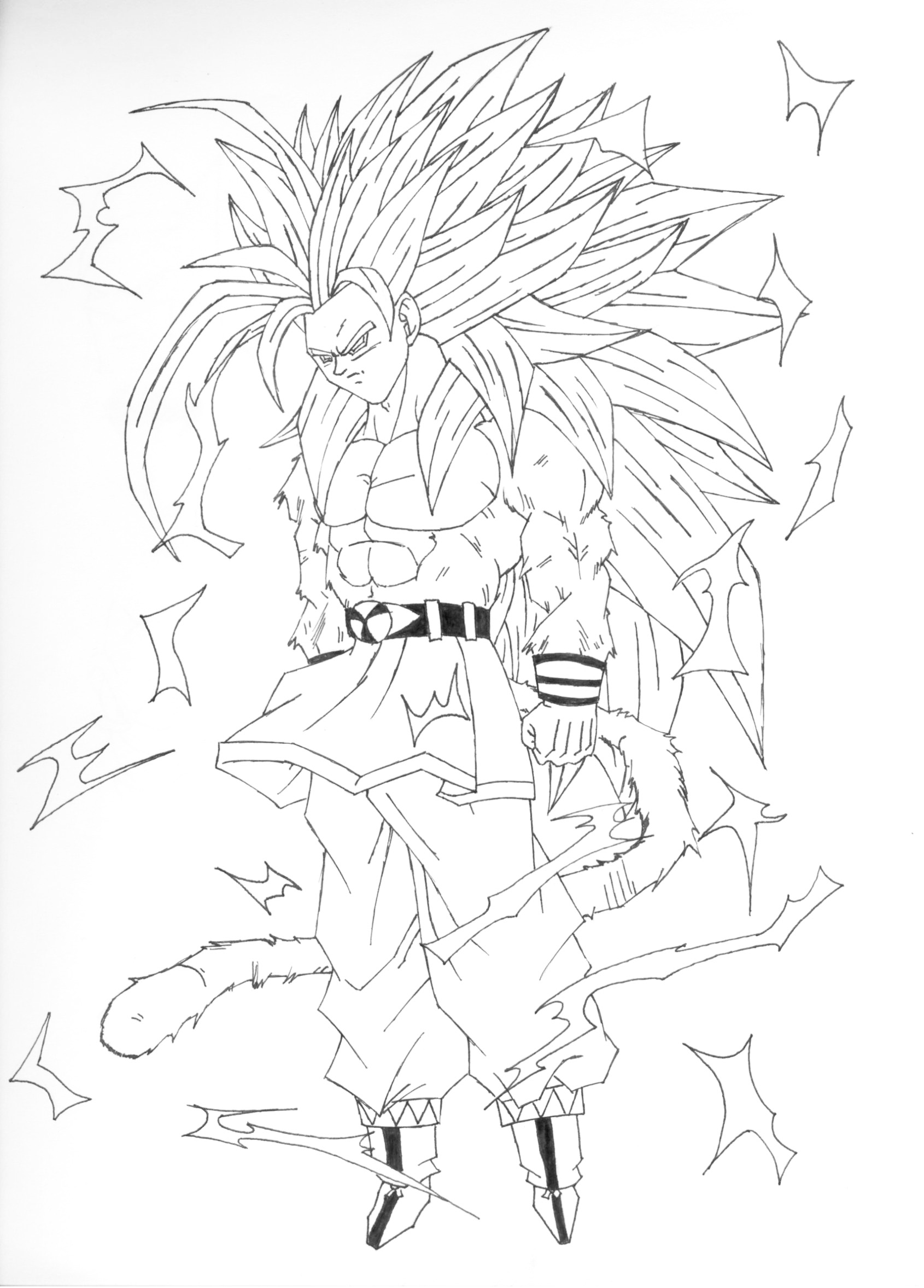 VV Studio Dragon Ball Super Saiyan 3 Son Goku Resin Model Pre-order H35cm  Anime