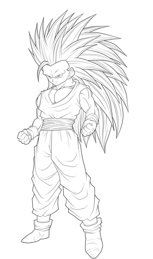 Dragon Ball coloring page to print and color : Character inspired by Dragonball