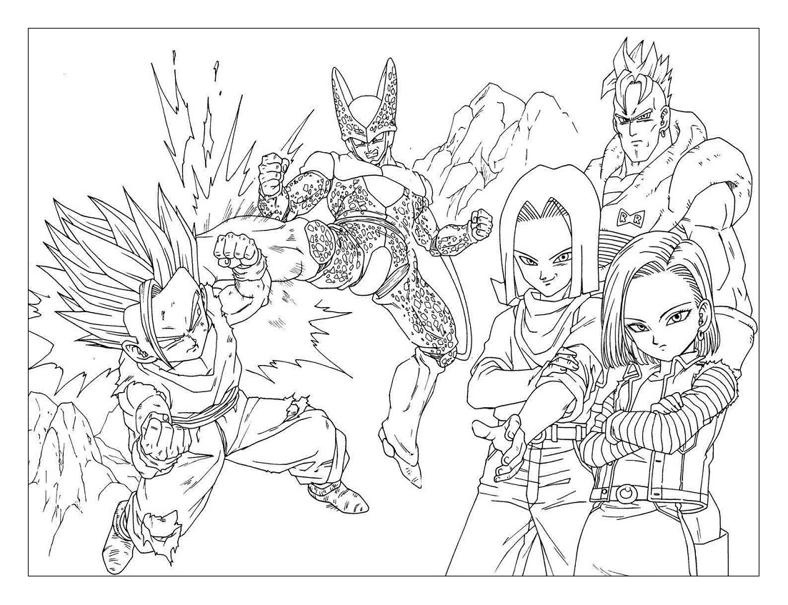 Dragon Ball Z Cell Coloring Pages 7725
