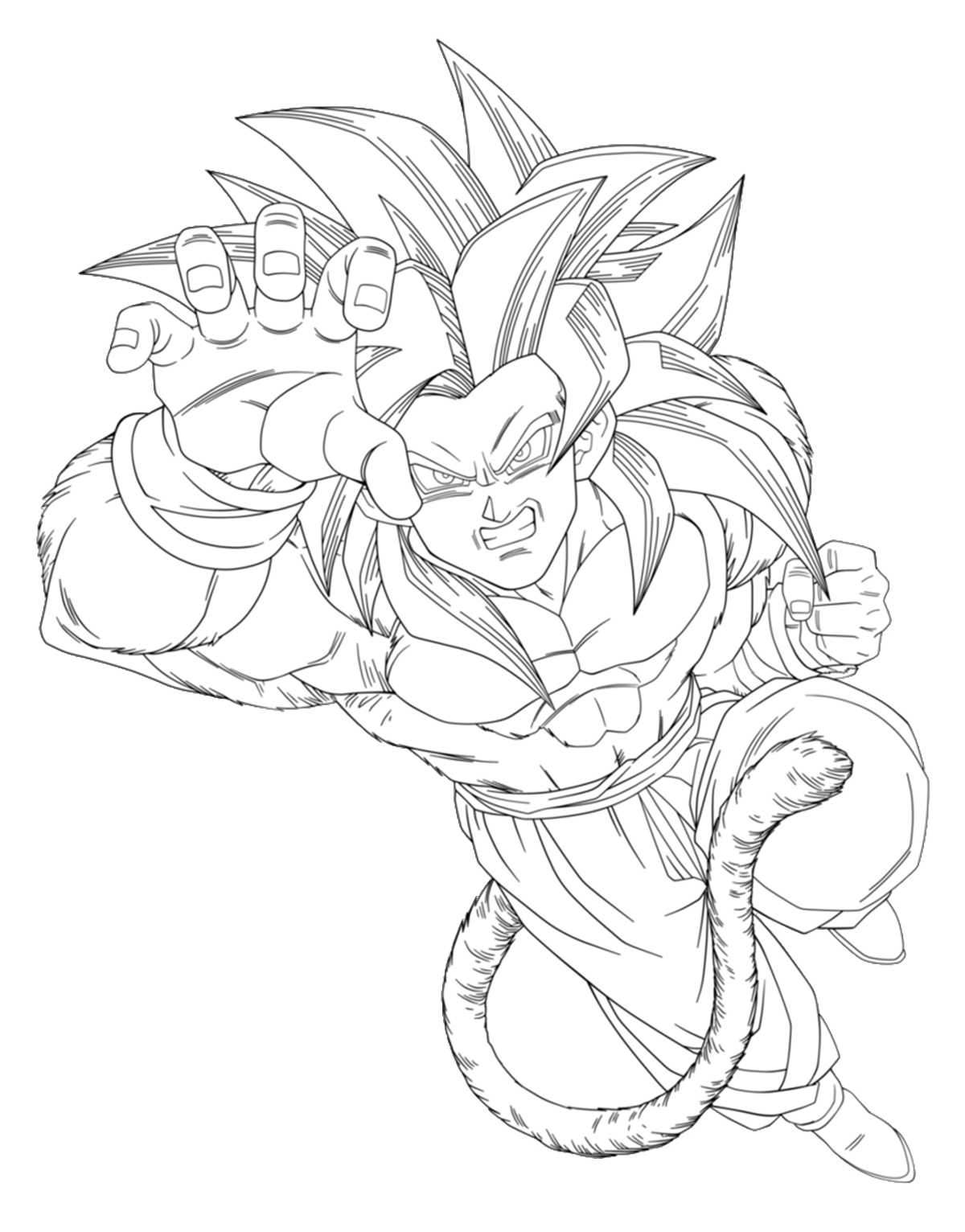 Dragon ball z free to color for kids - Dragon Ball Z Kids Coloring Pages