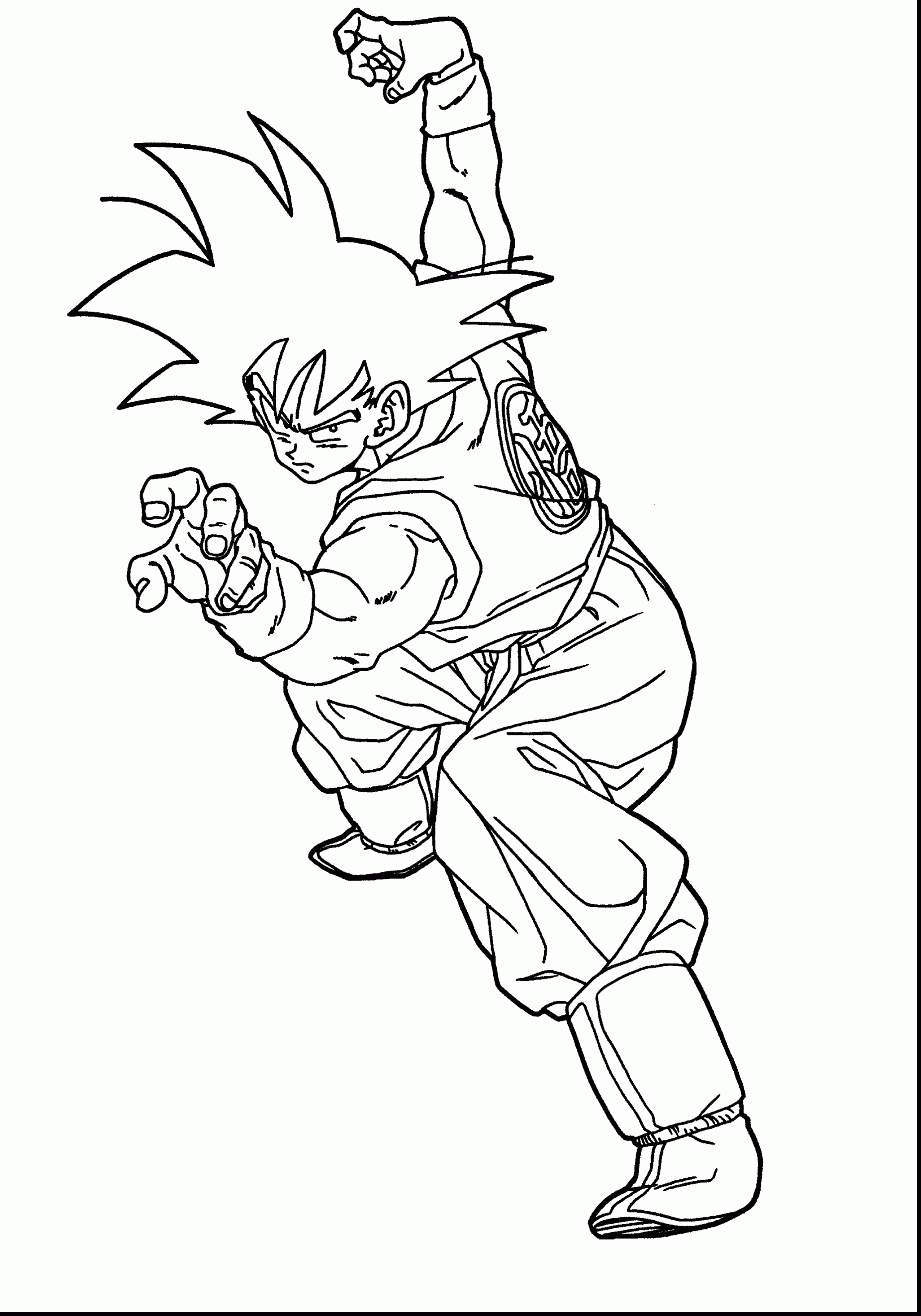 Download SonGoku - Dragon Ball Z Kids Coloring Pages