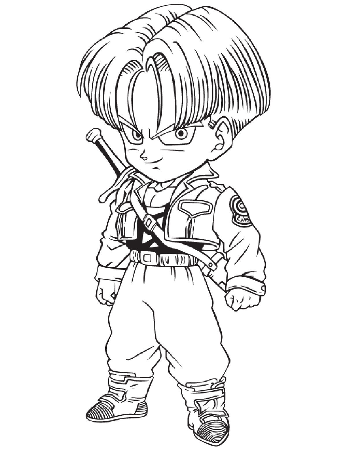 Download Ttrunks Kid - Dragon Ball Z Kids Coloring Pages