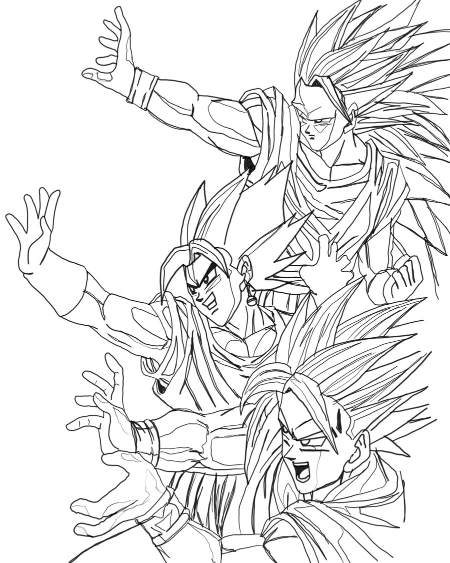 Songoku And Vegeto Dragon Ball Z Kids Coloring Pages