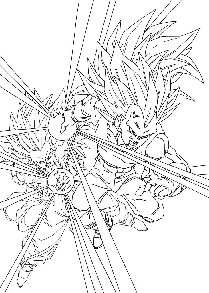 Dragon Ball Super Vegeta Coloring Pages