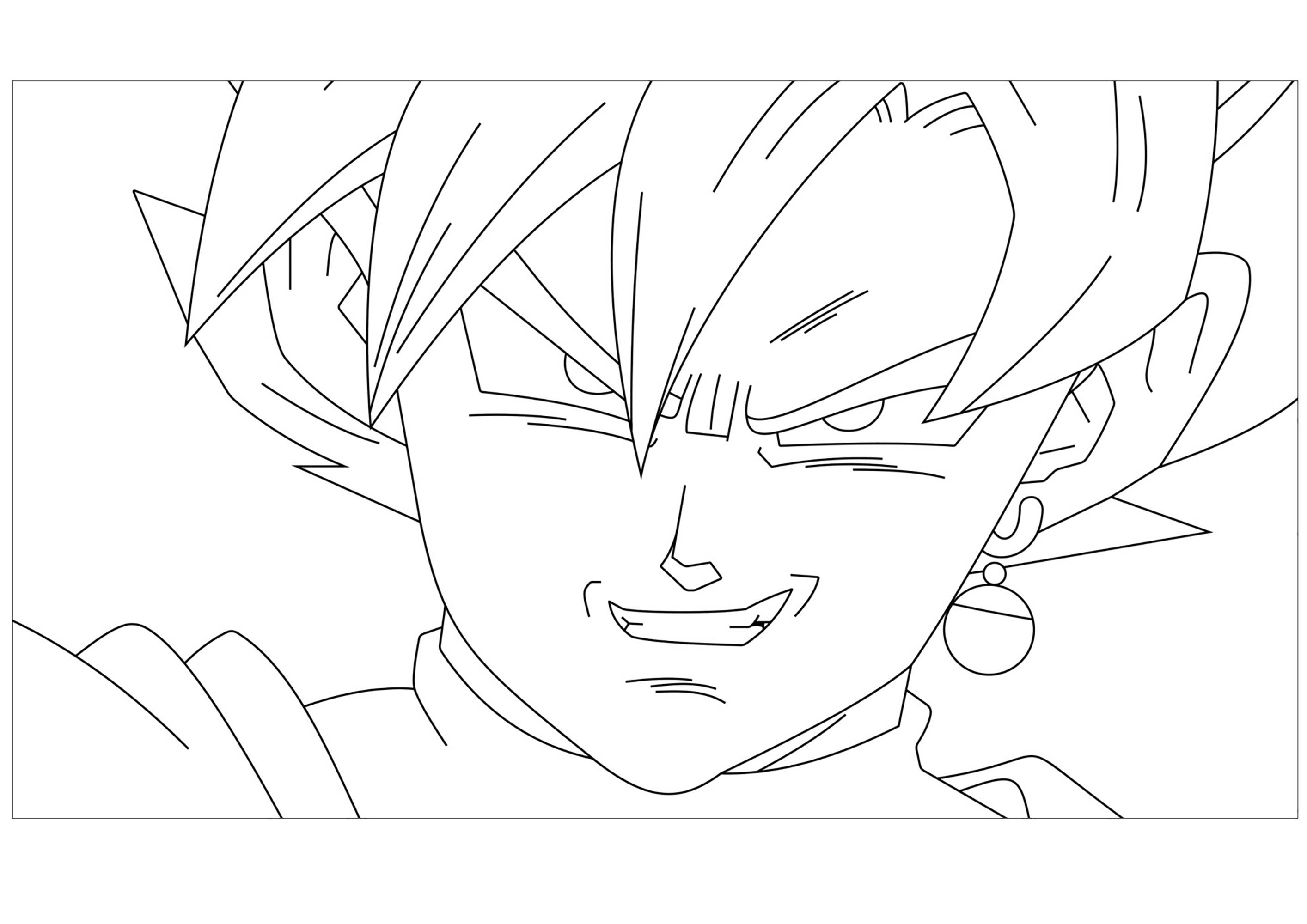 Download Black Pink Goku Dragon Ball Z Kids Coloring Pages
