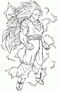 dragon ball z free printable coloring pages for kids