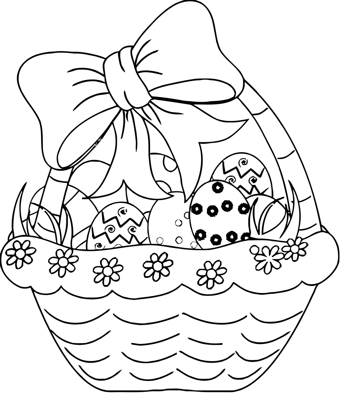 Simple Easter Coloring Page 293  File for DIY T shirt Mug