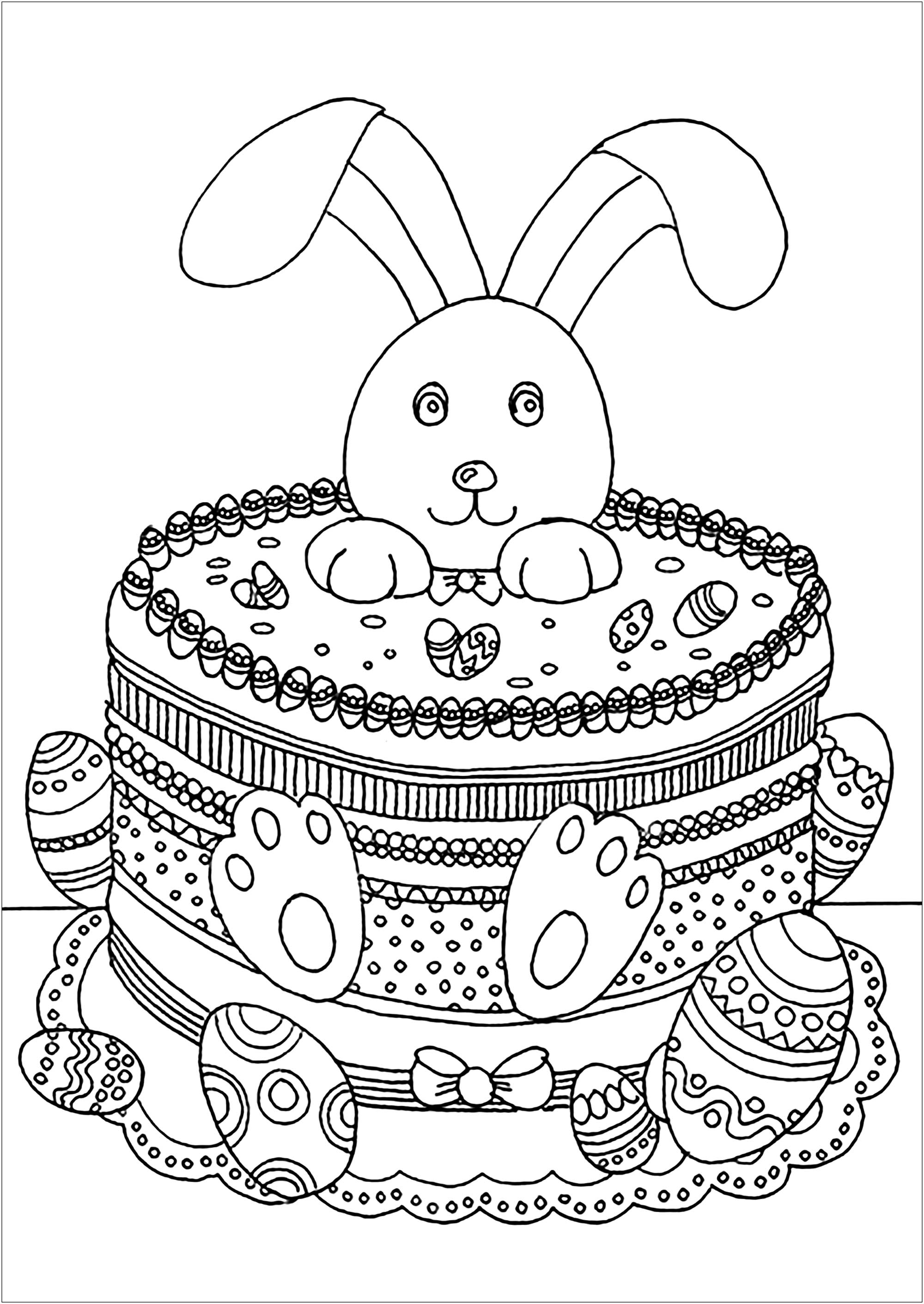 Easter Bunny - Easter Kids Coloring Pages