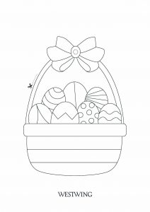 Free Easter drawing to print and color