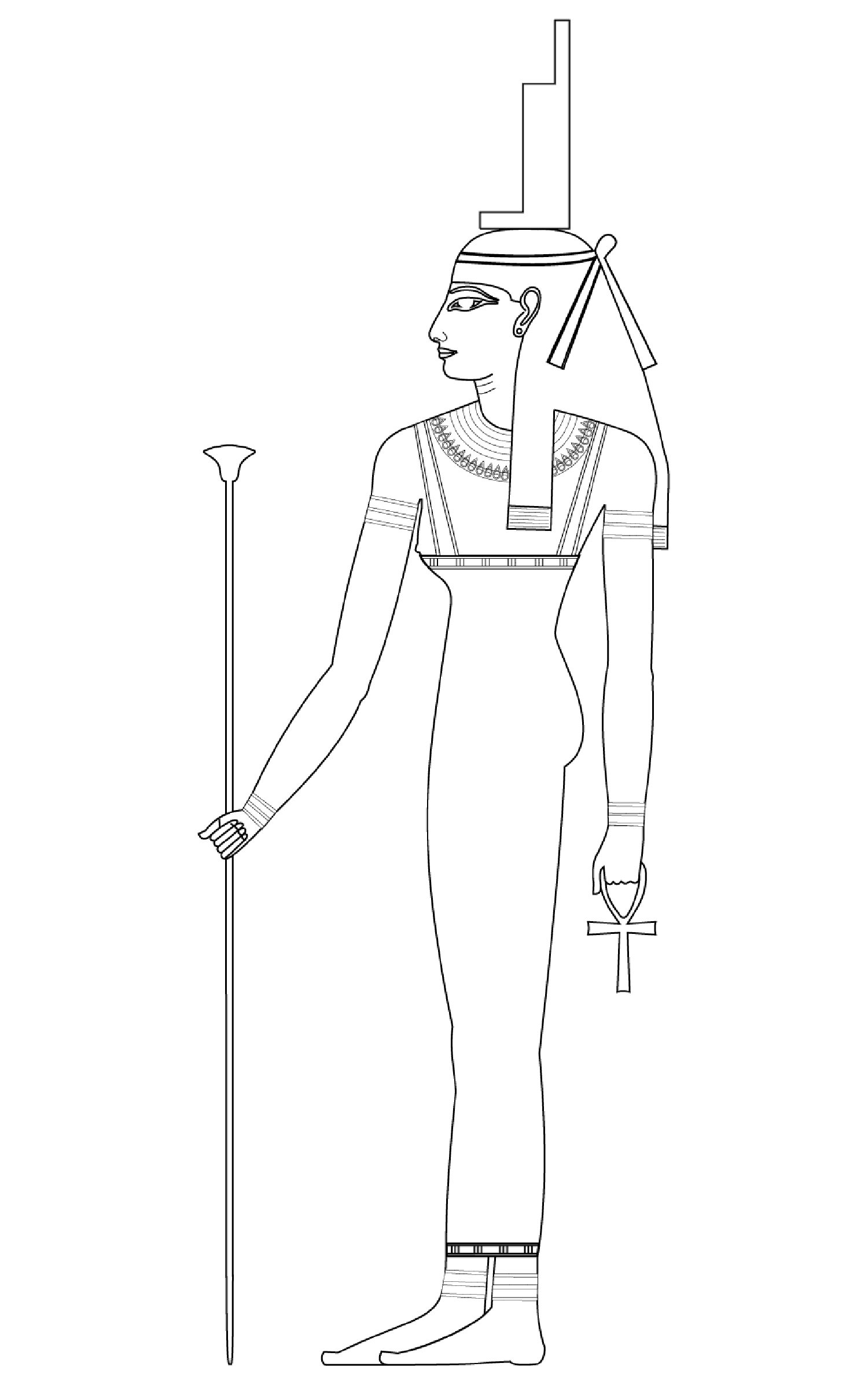 Исида богиня Египта рисунок