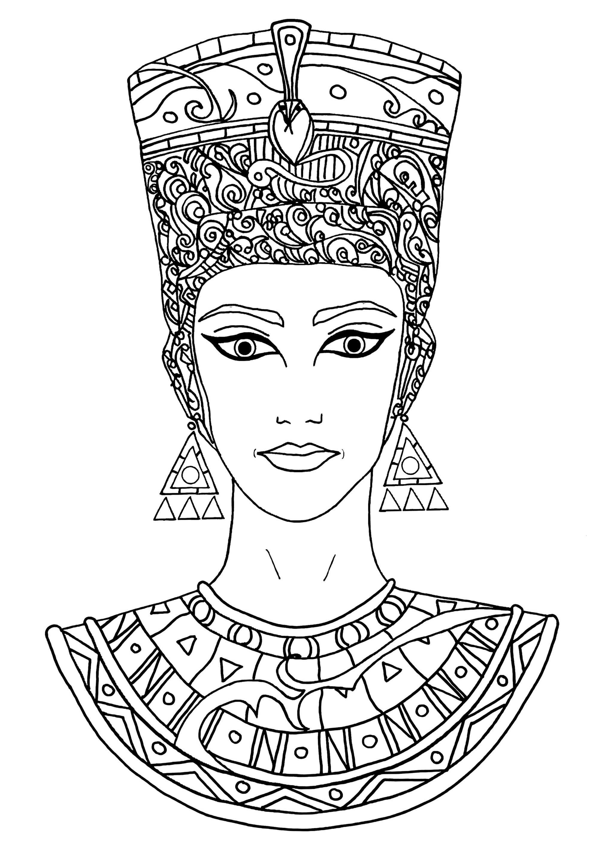 egyptian king and queen drawing