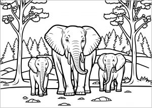 coloring pages of elephants
