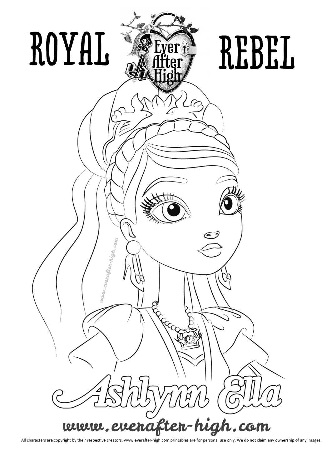 ever after high free to color for kids ever after high kids coloring pages