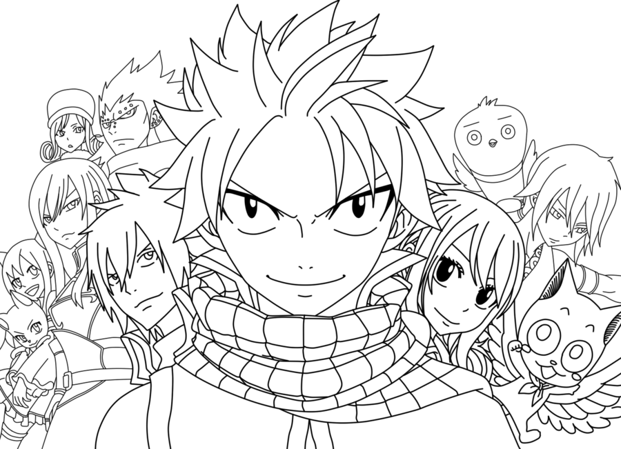 Black And White Stock Fairy Tail Drawing  Drawing Anime Natsu Fairy Tail  HD Png Download  Transparent Png Image  PNGitem