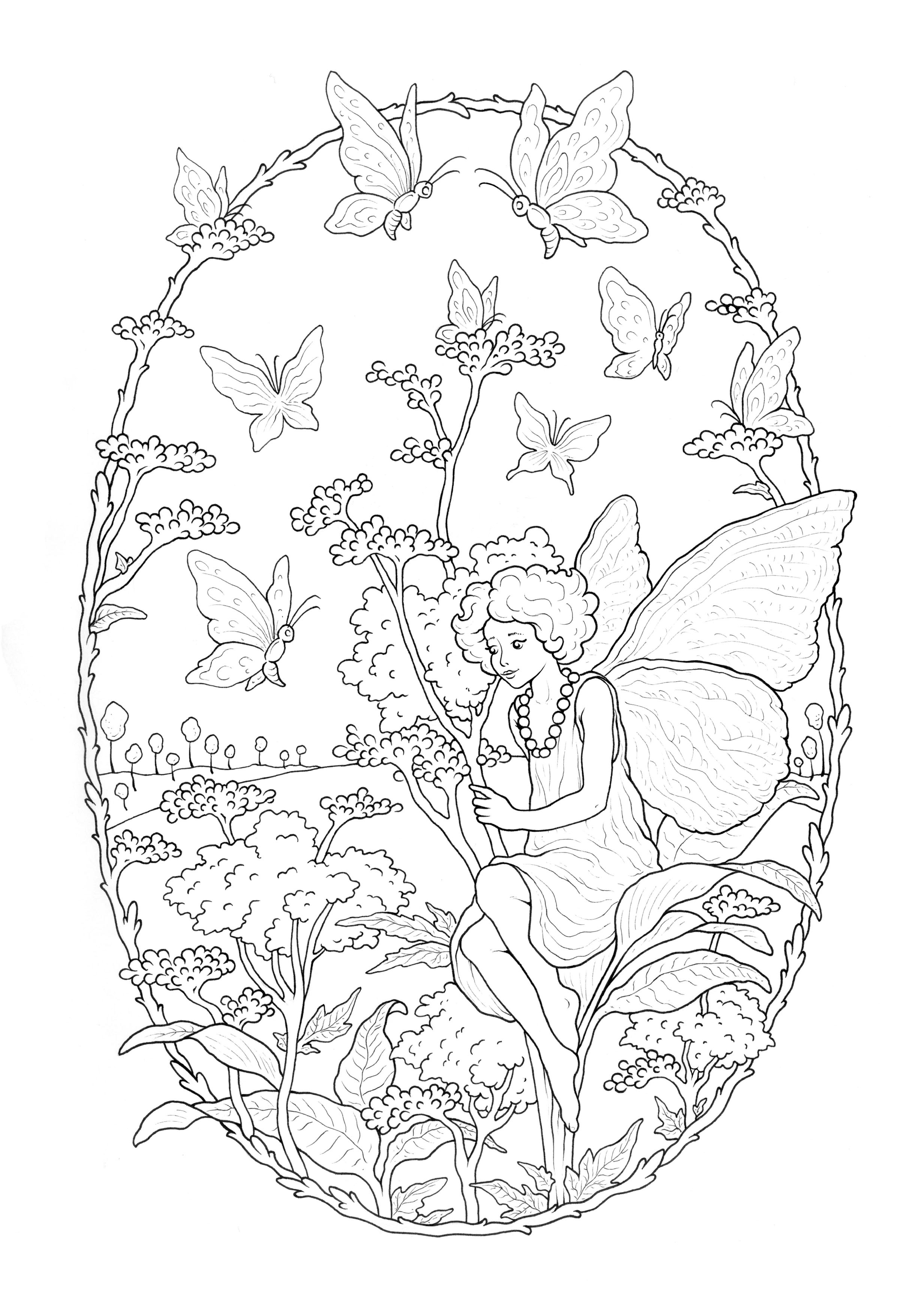 Download Fairy free to color for children - Fairy Kids Coloring Pages