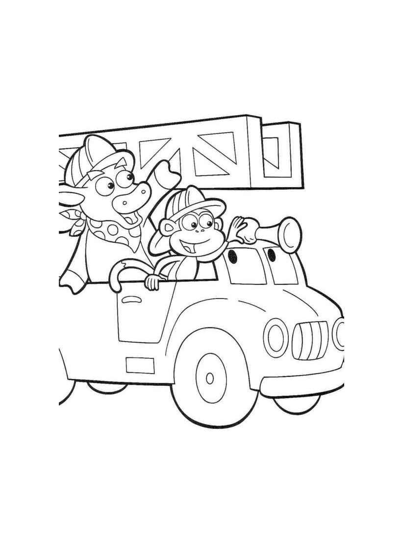 Fireman coloring pages for kids - Fire Department Kids Coloring Pages