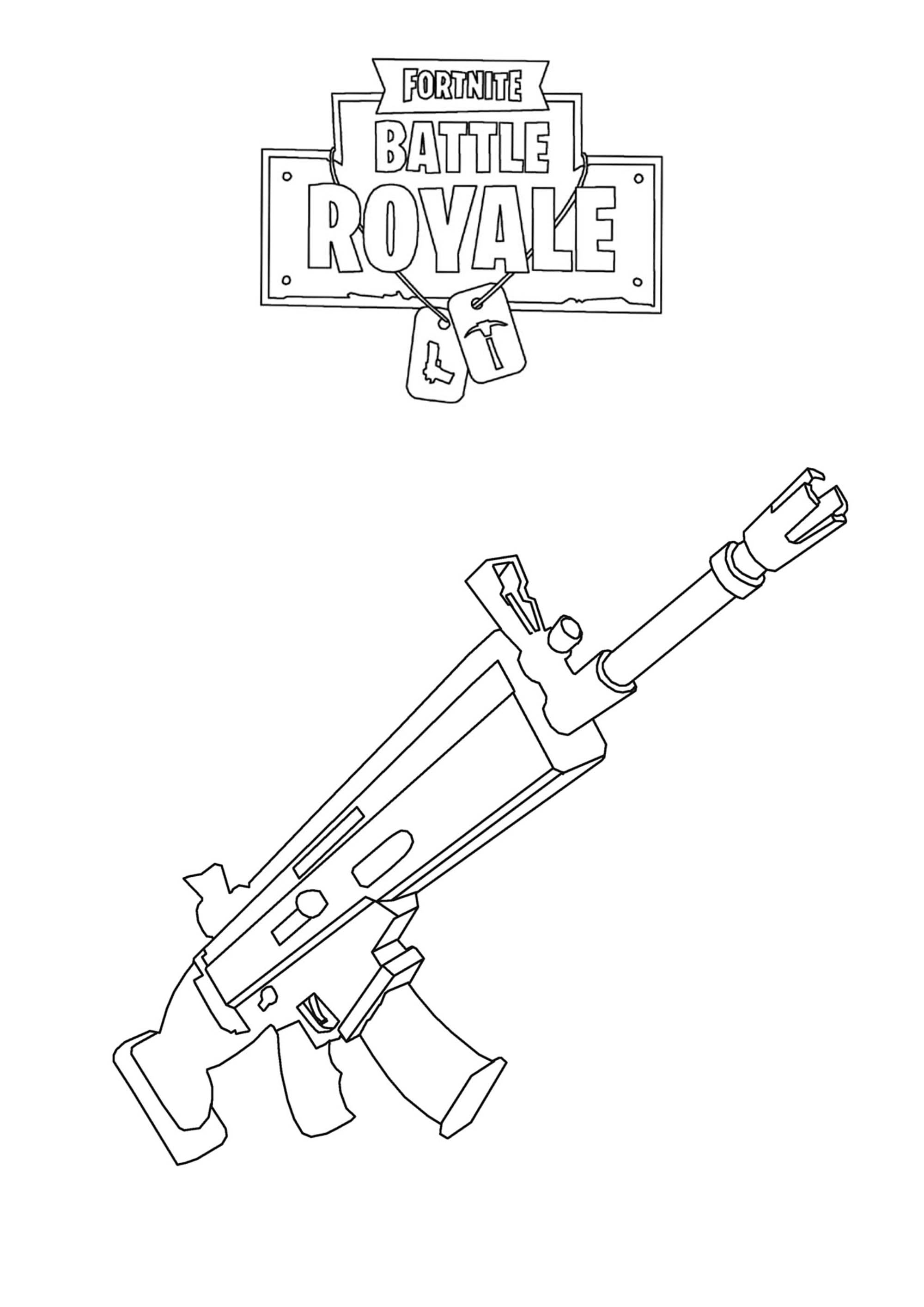 Fortnite Battle Royale Scar H Fortnite Battle Royale Kids Coloring Pages