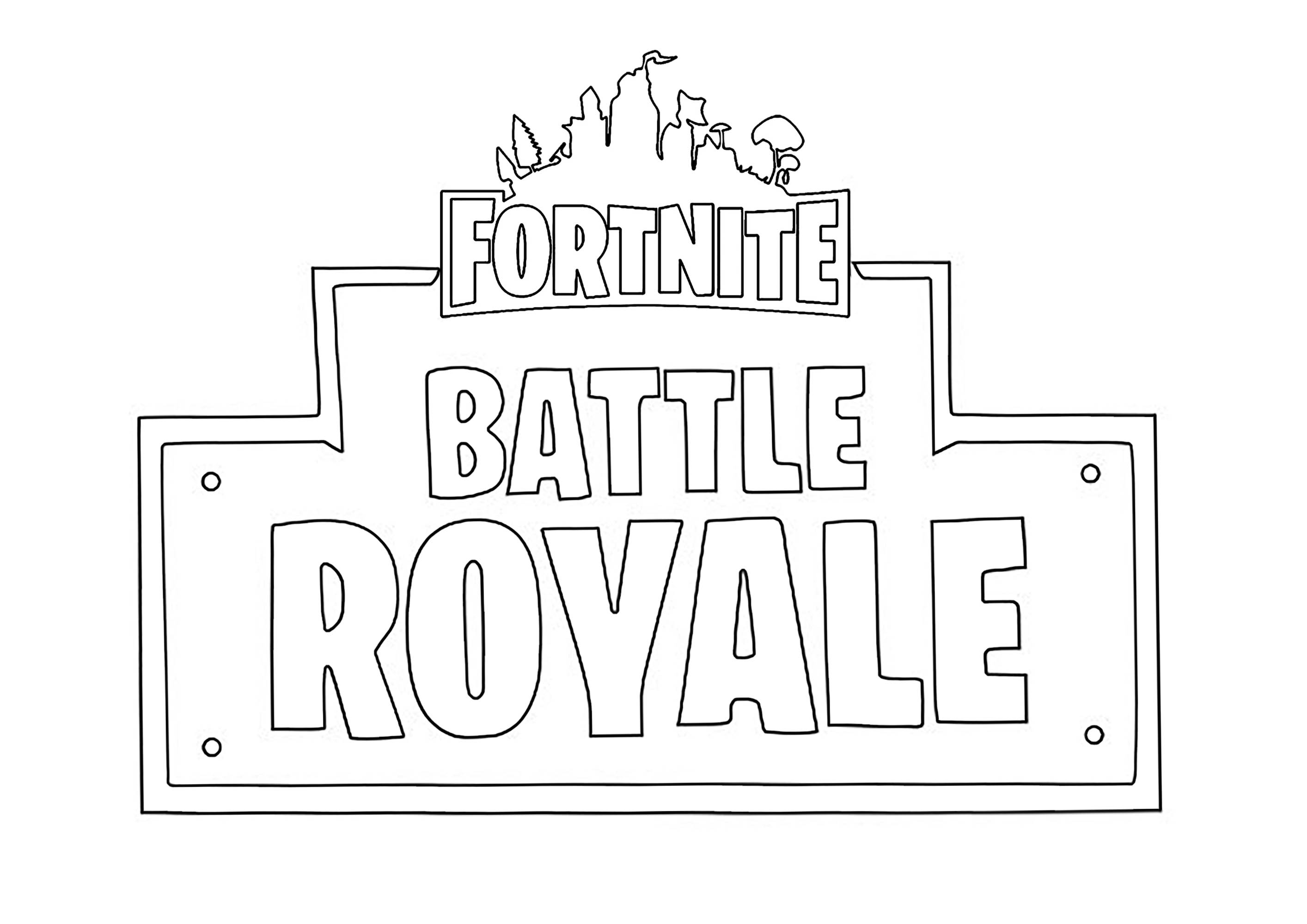 Logo Fortnite - Fortnite Battle Royale Kids Coloring