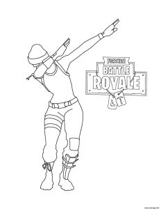 Fortnite Battle Royale Free Printable Coloring Pages For Kids - the famous dab
