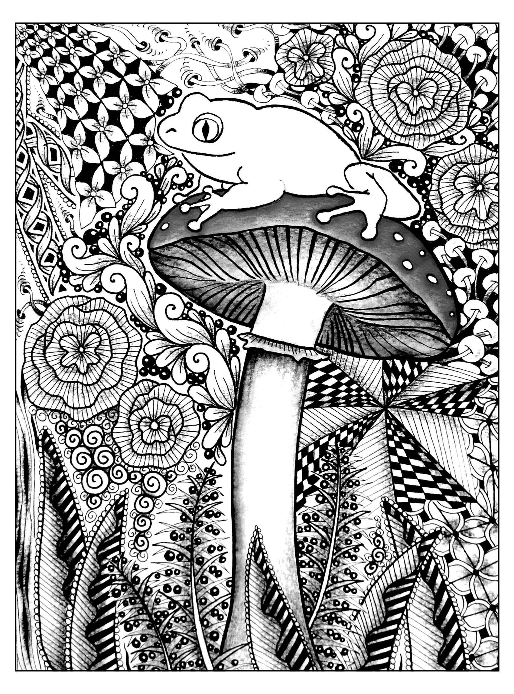 Frog coloring for kids - Frogs Kids Coloring Pages