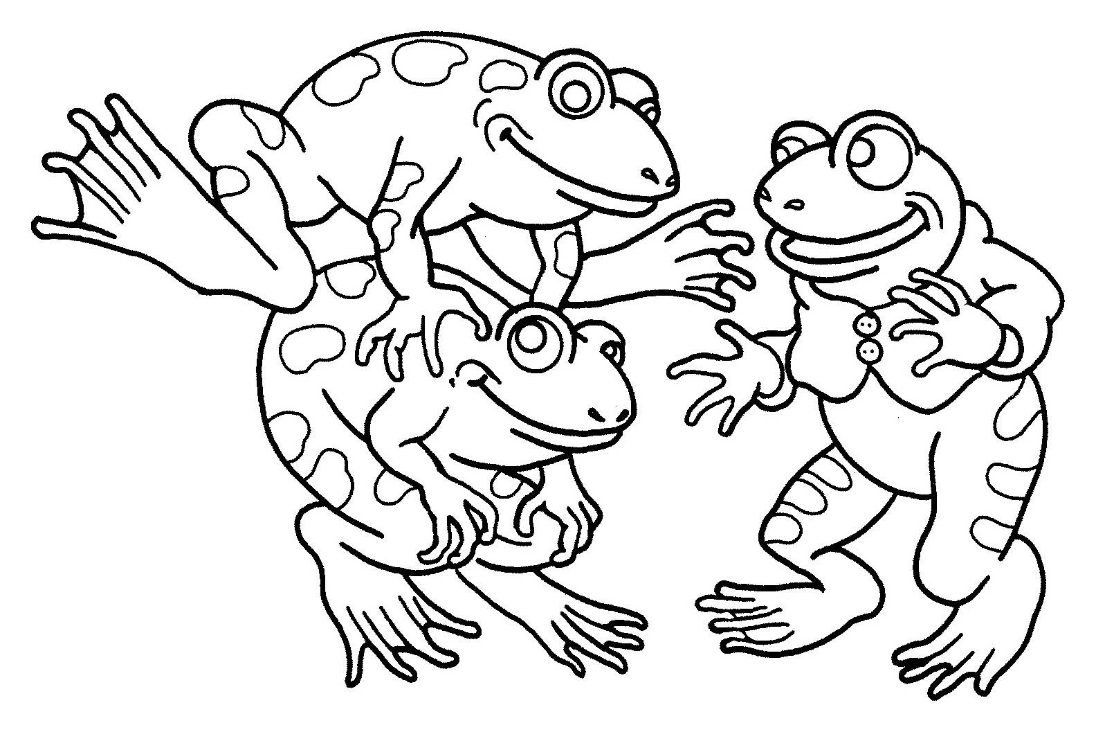 Frog coloring to download for free - Frogs Kids Coloring Pages