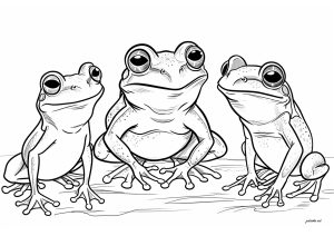 realistic frog drawing - Print now for free