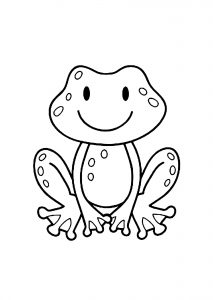 Frog coloring pages for children