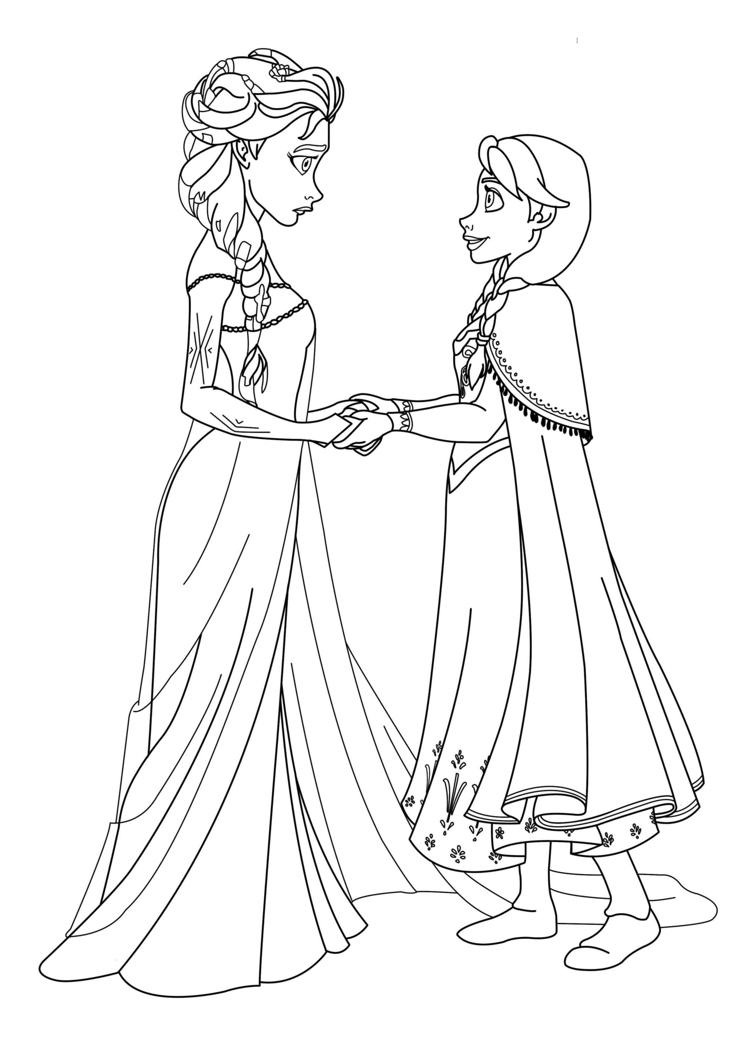 Download Frozen free to color for children - Frozen Kids Coloring Pages